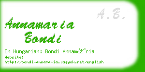 annamaria bondi business card